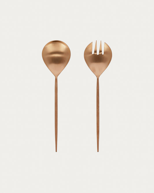 Ensemble Kelda de 2 couverts à salade cuivre
