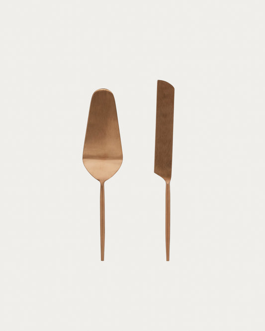 Ensemble Kelda de 2 couverts à dessert cuivre