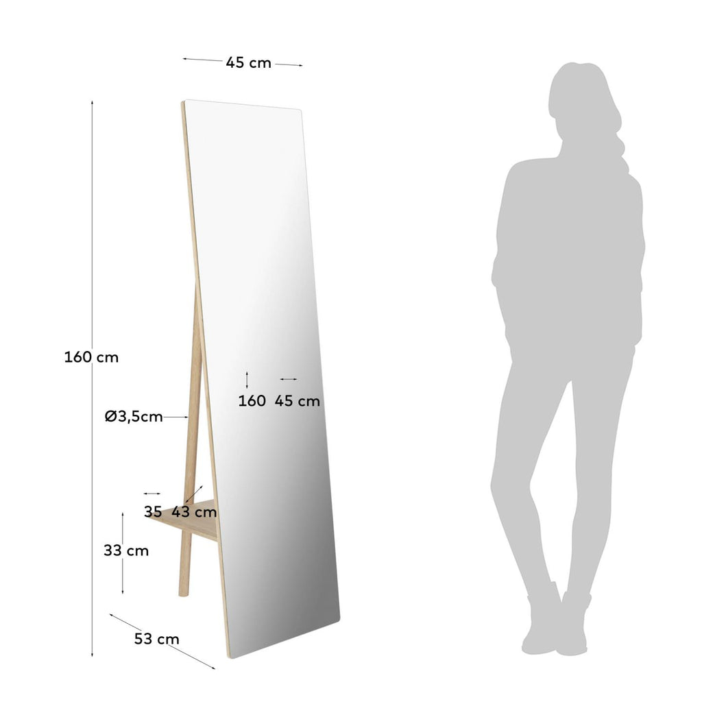 Miroir-portemanteau Keisy 45 x 160 cm