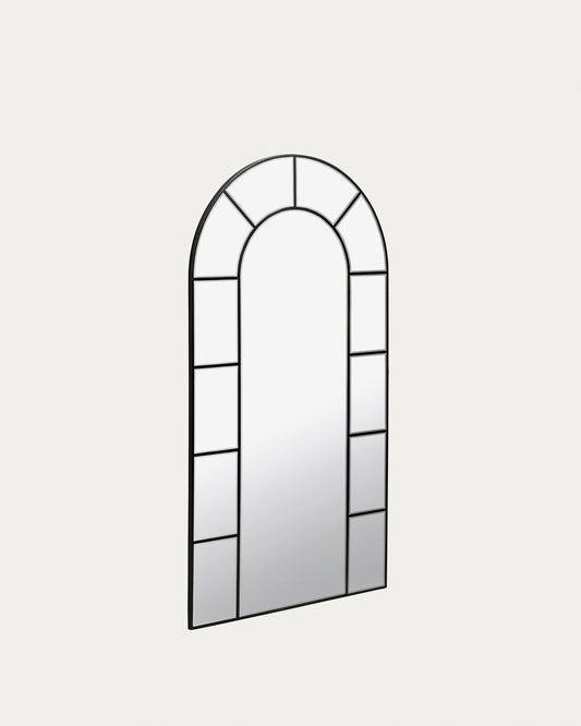 Miroir Nediva en MDF noir 88 x 165 cm