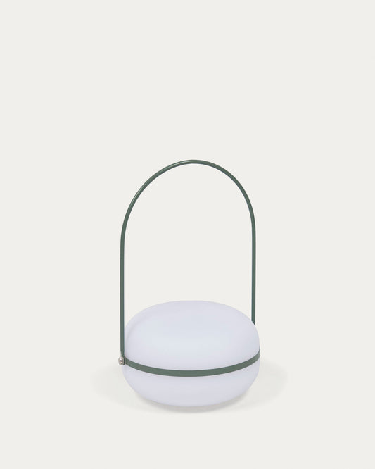 Lampe de table Tea en polyéthylène et métal avec finition verte