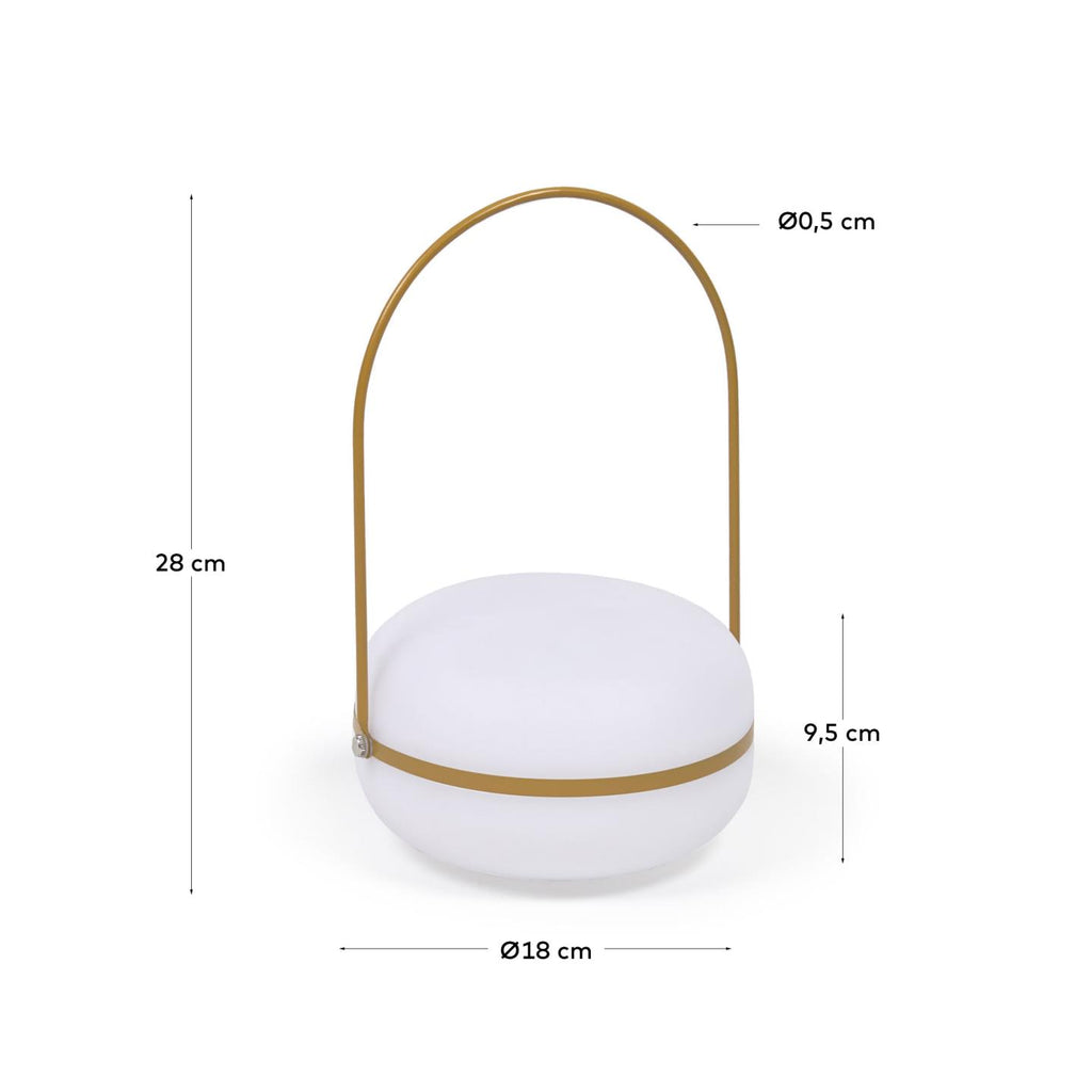 Lampe de table Tea en polyéthylène et métal avec finition jaune moutarde