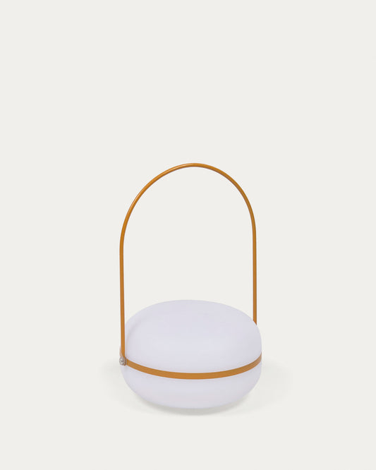 Lampe de table Tea en polyéthylène et métal avec finition jaune moutarde