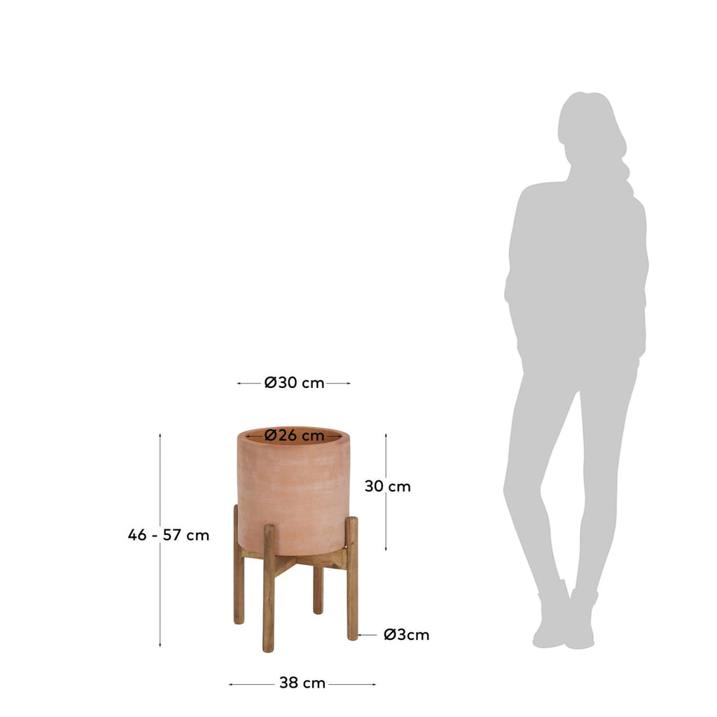Cache-pot Dalva en terre cuite Ø 26 cm