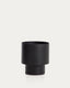 Cache-pot rond Mash métal noir Ø 28 cm