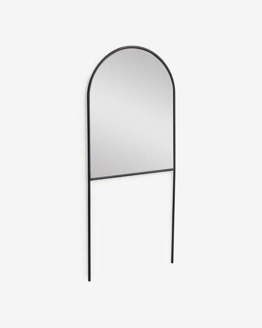 Miroir sur pied Nazara métal noir 70 x 161 cm