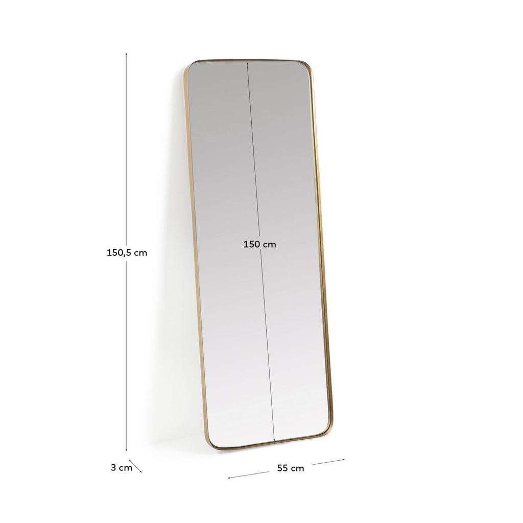 Miroir mural Marco métal doré 55 x 150,5 cm