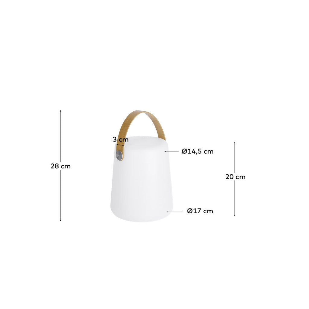 Lampe à poser nomade Dialma avec poignée marron