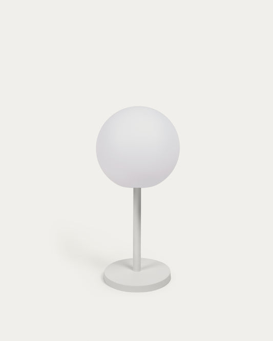 Lampe de table d'extérieur Dinesh en acier blanc