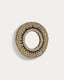 Miroir rond Akila fibres naturelles vert et corde coton noir Ø 40 cm