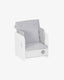Coussin de chaise haute Nuun 100% coton (GOTS) rayures bleu
