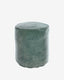 Pouf rond Brunetta en velours turquoise foncé Ø 40 cm
