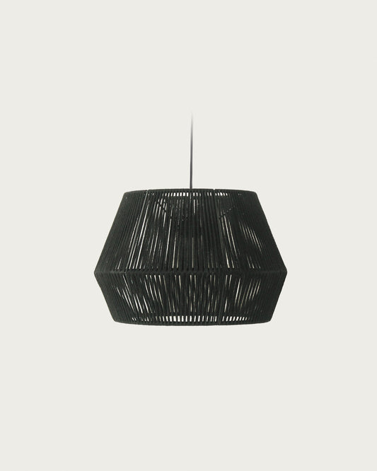 Abat-jour pour suspension Cantia en coton finition noire Ø 36,5 cm