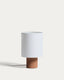Lampe de table Eshe en céramique finition en blanc et terracotta