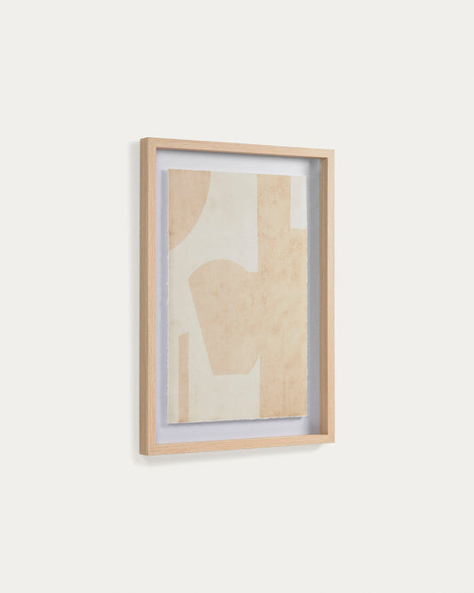 Tableau Nannete formes géométriques beige 50 x 70 cm