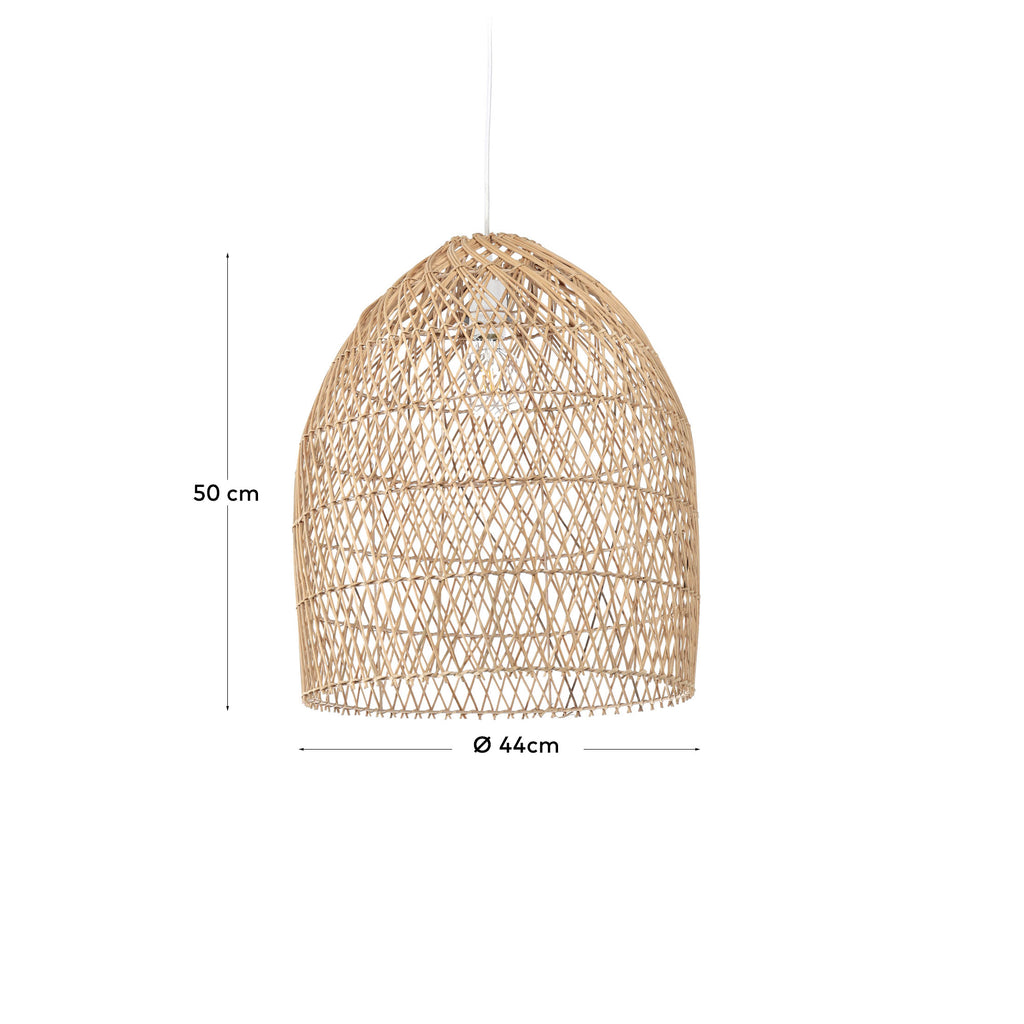 Abat-jour pour suspension Domitila rotin finition naturelle Ø 44 cm