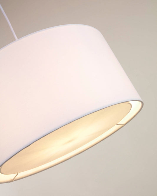 Abat-jour suspension Santana blanc avec diffuseur blanc Ø 50 cm