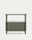 Meuble de salle de bain Arely avec structure en acier et MDF laqué vert 90 x 40 cm