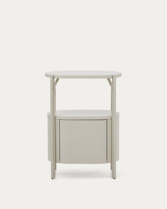 Meuble de salle de bain Arely avec structure en acier et MDF laqué blanc 60 x 40 cm
