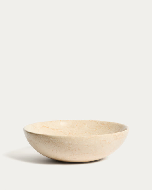 Vasque à poser Darnen en marbre beige Ø 40 cm
