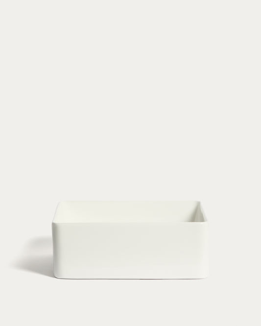 Vasque à poser Ovara en céramique blanche émaillée 36,5 x 36,5 cm