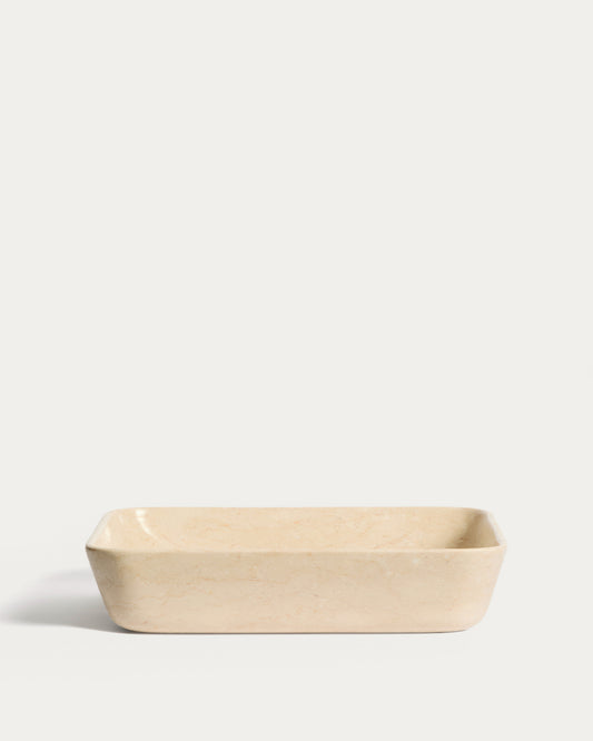 Vasque à poser en marbre beige Darnen 55 x 35 cm