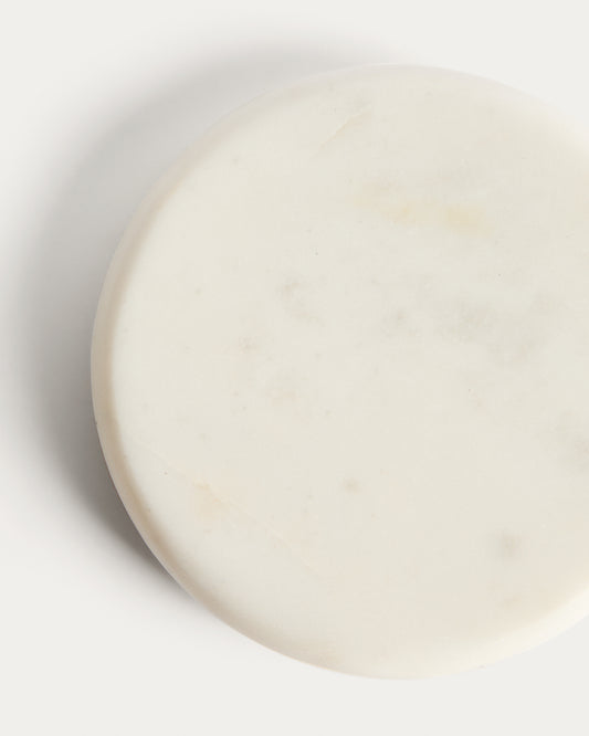 Ensemble Erefi de 4 sous-verres en marbre blanc