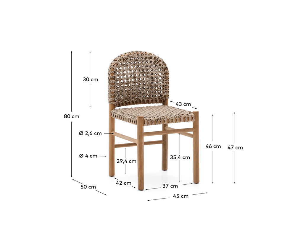 Chaise d’extérieur Tavira en bois de teck