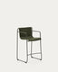 Tabouret Maurina en acier galvanisé vert et corde verte 64,5 cm