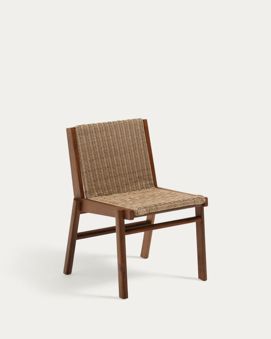 Chaise Itani en bois d’acacia et rotin synthétique FSC 100 %