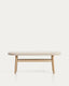 Banc Helda en chenille beige et bois de chêne FSC Mix Credit 122 cm