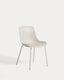 Chaise Altea beige et pieds en acier finition beige