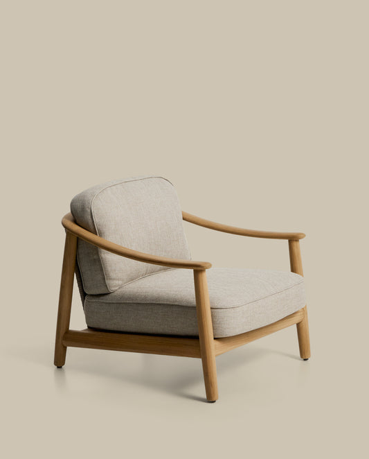 Fauteuil d’extérieur Elunda en bois de teck FSC 100 %