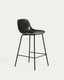 Tabouret Altea noir avec pieds en acier finition noire 65 cm