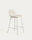 Tabouret Altea beige avec pieds en acier finition beige 65 cm