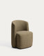Chaise Corvena en chenille vert olive FSC Mix Credit