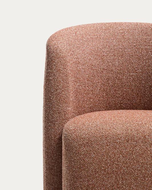 Chaise Corvena en chenille terracotta FSC Mix Credit
