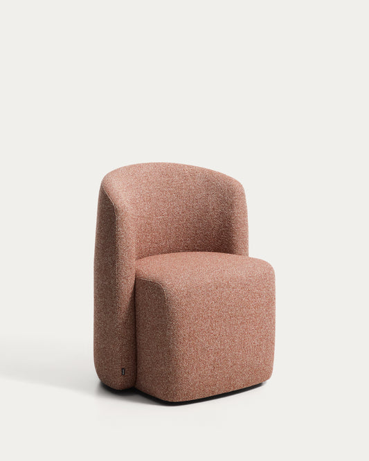 Chaise Corvena en chenille terracotta FSC Mix Credit