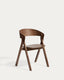 Chaise Godia en placage de chêne avec finition ton noyer