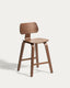 Tabouret Gena en placage noyer 65cm