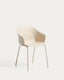 Chaise Sanile avec pieds en acier finition beige