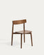 Chaise Evera en placage de chêne avec finition ton noyer