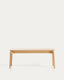 Banc Evera en placage de chêne avec finition ton naturel et chenille beige 122 cm