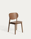 Chaise Ludara en placage de chêne avec finition noyer