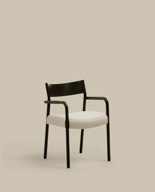 Chaise déhoussable Falconera en bois de chêne, finition noire  FSC Mix Credit