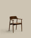 Chaise Fondes en bois de chêne, finition noyer FSC Mix Credit