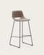 Tabouret Zahara marron et acier noir hauteur 76 cm FSC 100%