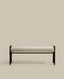 Banc Macaret déhoussable en bois de chêne finition noire 120 cm FSC Mix Credit