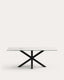 Table New Argo 200x100, epoxy noir et Kalos blanco