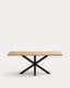 Table Argo en mélaminé finition naturelle et pieds en acier finition noire 200 x 100 cm